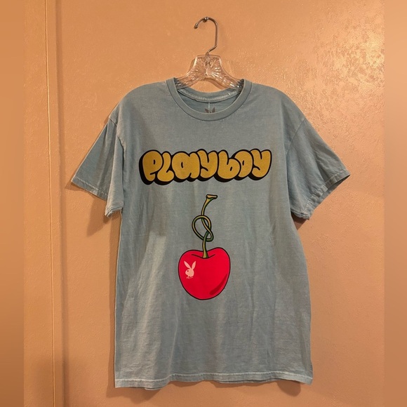 NWT Playboy x Missguided Retro Cherry Logo tee sz M - Picture 1 of 4